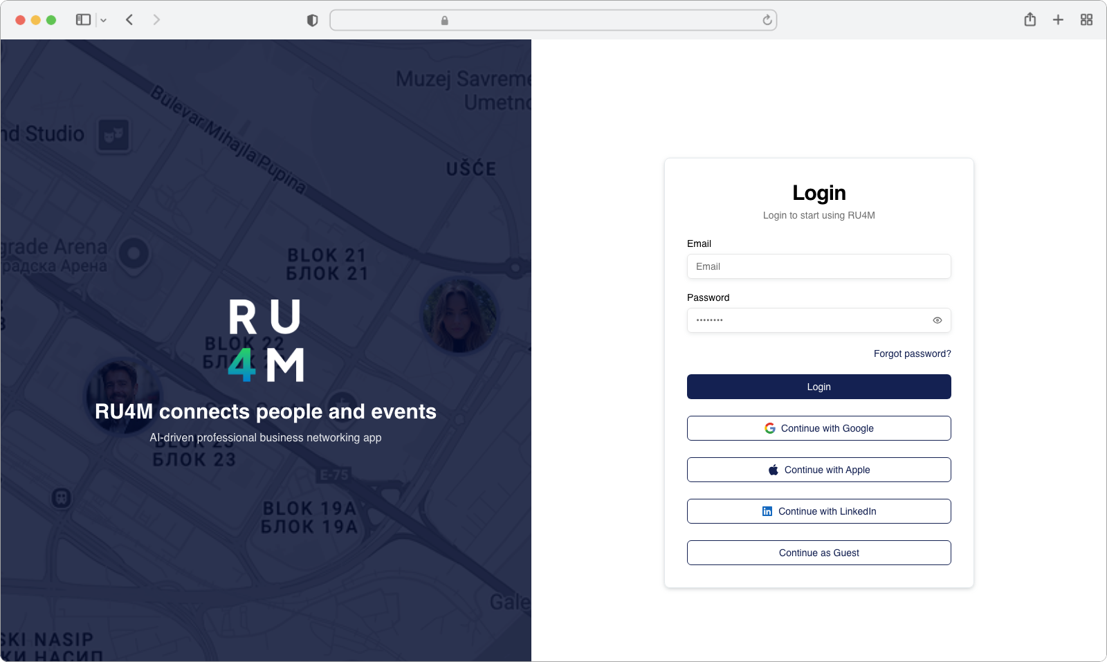 The Sign In page showing all available login options