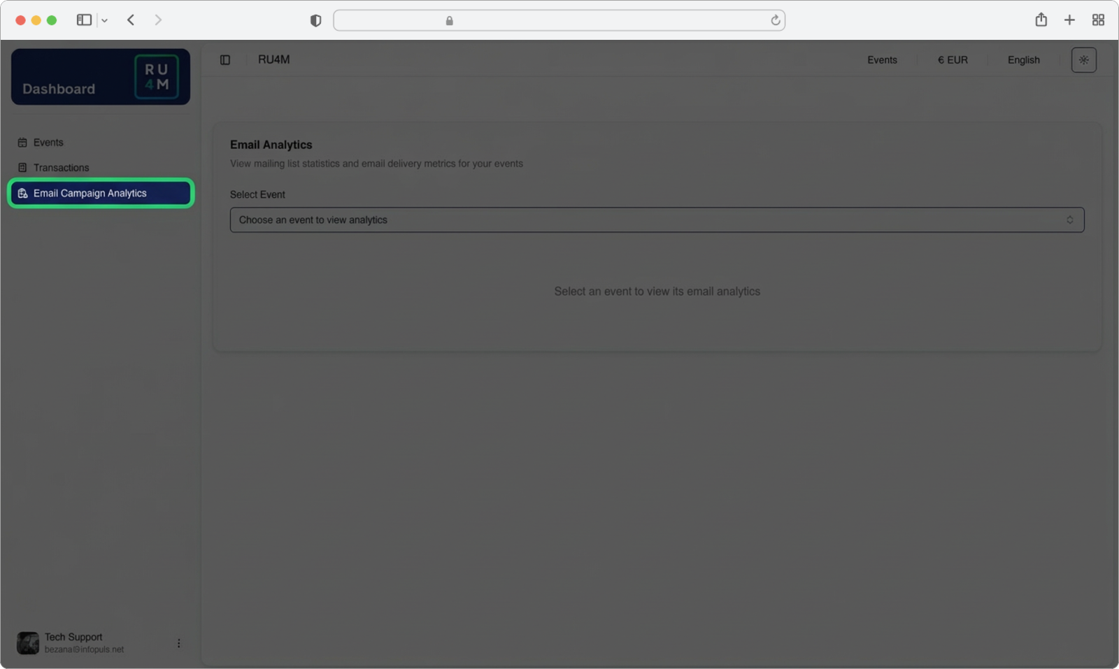 Email Campaign Analytics page